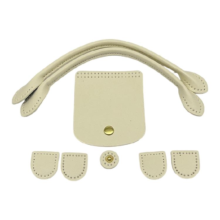 Leather Bag Making Kits DIY Leather Bag Knitting Set Shoulder Strap Top Zipper Lock for Crochet Handbag Shoulder Bags