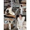 4060 Superniniyy Mulberry Silk Wool V-Neck Flare Sleeve Knit Suit