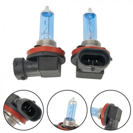 2Pcs Set Car Headlight H11 6000K Xenon Gas HID Halogen White Lamp Driving Bulbs
