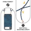 For iPhone Air Retro Leather Phone Back Cover with Adjustable Strap