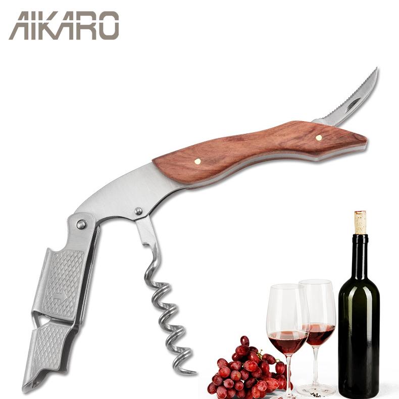 

Professional Waiter s Corkscrew Wine Opener with Foil Cutter - Manual Wine Key for Bartenders, Servers Home Use Engraving of the recipient s name