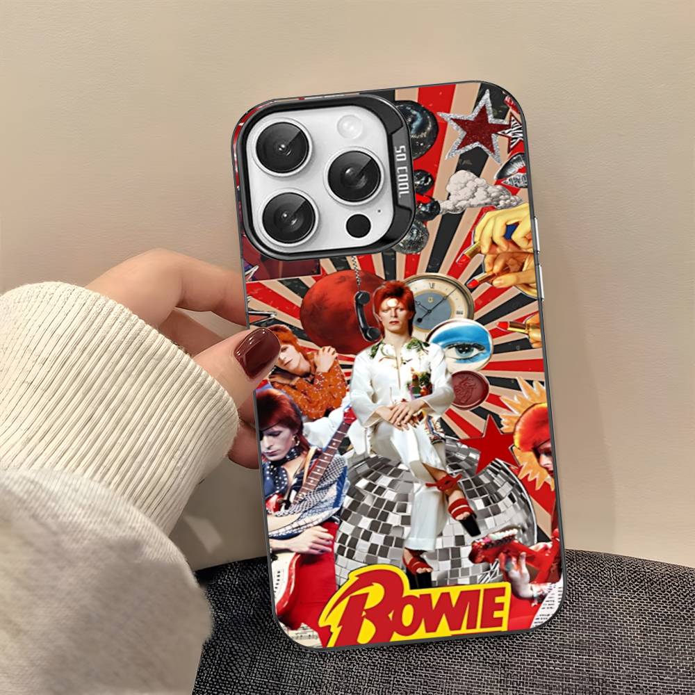 Classic D-DavidS Singer B-BowieS Phone Case For IPhone 17 16 15 14 11 12 13 Pro Max Pro Plus Colored Silver Cover