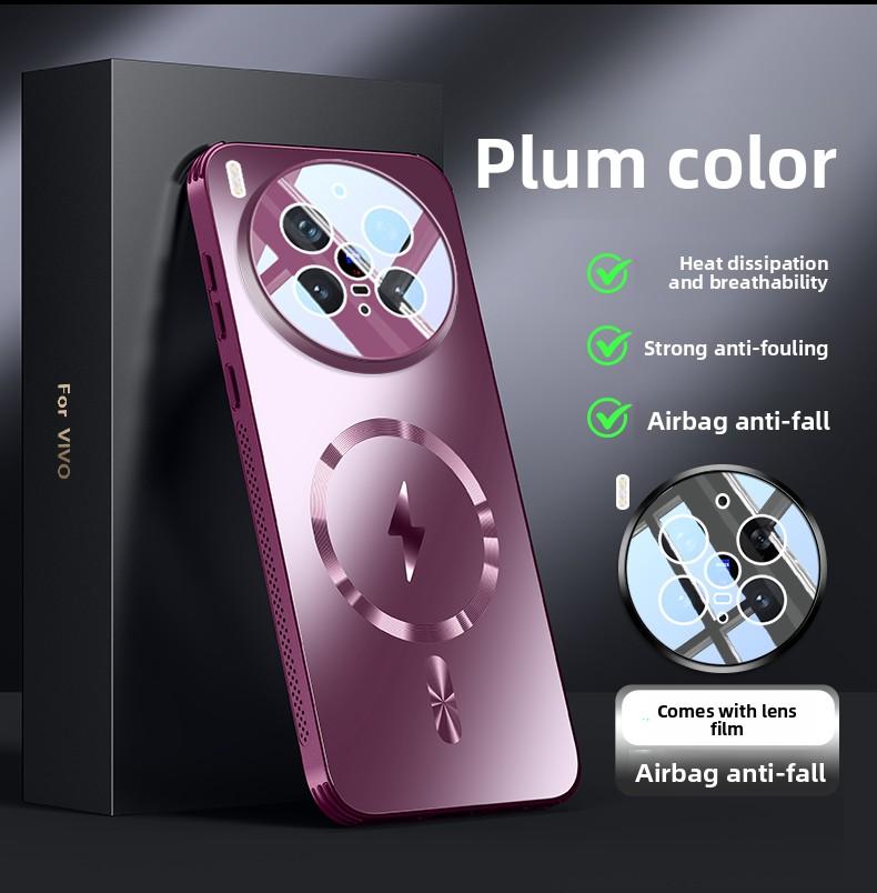 For VIVO X300 Pro Case Hard Matte Magnetic wireless charging Lens Protective Back Cover Case For VIVO X300 X200 Pro Mini Shell