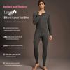 GUJIN Men's Camel Hair & Silk Thermal Underwear Set