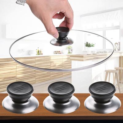 4 piezas de manija de perilla de agarre manual para utensilios de cocina, olla, cacerola, tapa de sartén de repuesto