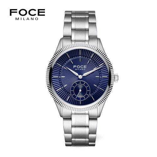 [FOCHE] FOCHE 40mm Men s Small Second Metal Watch FM2117GM-BU FREE