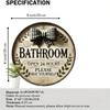 Vintage Round Metal Wall Decor Rustic Bathroom Sign Humor Home