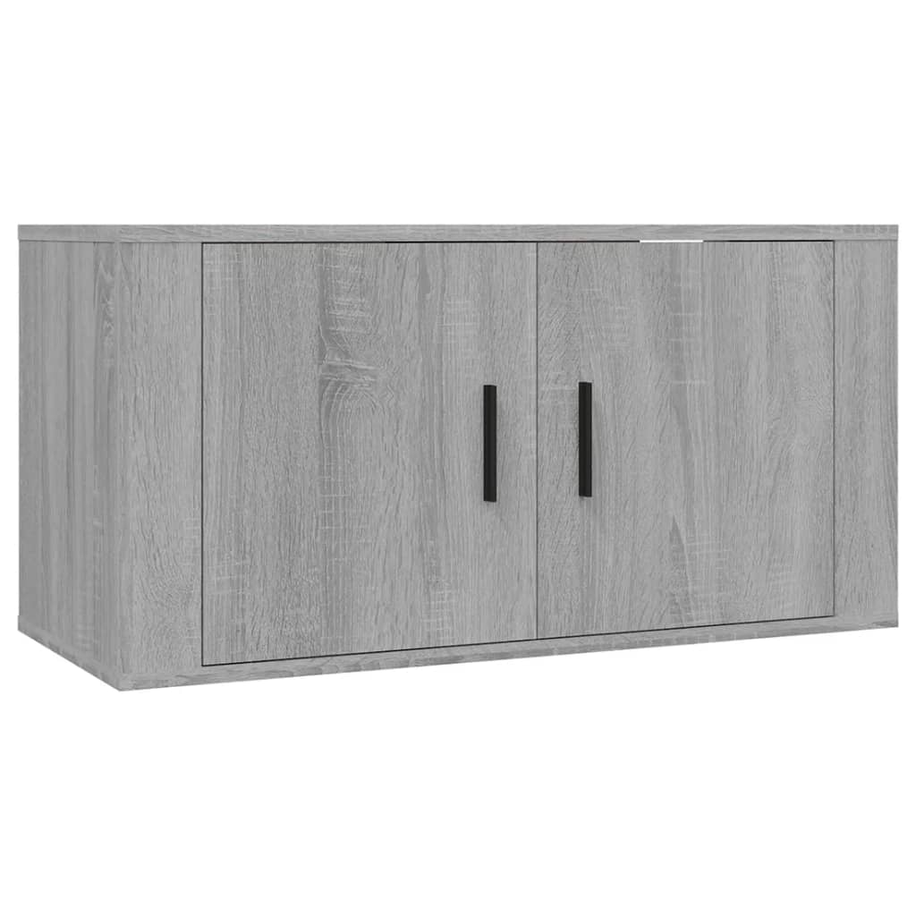 2 Piece TV Cabinet Set Grey Sonoma Particleboard