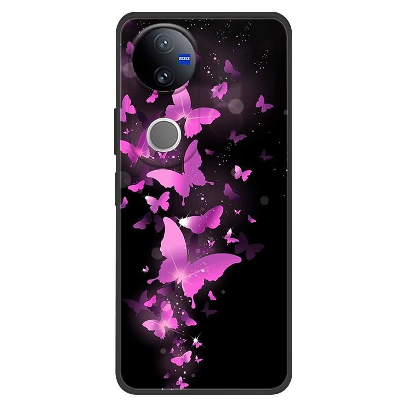 Marble Case For Vivo V50 5G Case Lovely Painted Silicone Back Cases Cover For Vivo V2427 V 50 Coque Anti Drop Protective Fundas