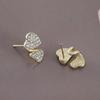 Stylish Faux Diamond Heart Stud Earrings for Women – Trendy High-End Fashion Accessory