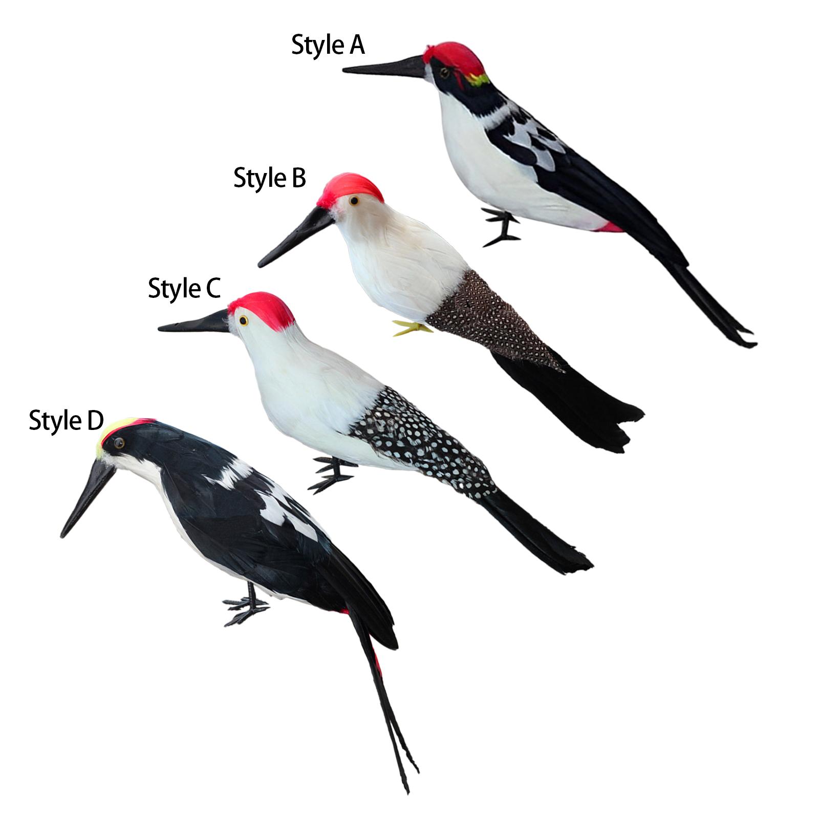 Simulation Woodpecker Handcrafted Outdoor Art Toys Film Scarecrow House Gift Decorative for Yard Garden Patio Outdoor