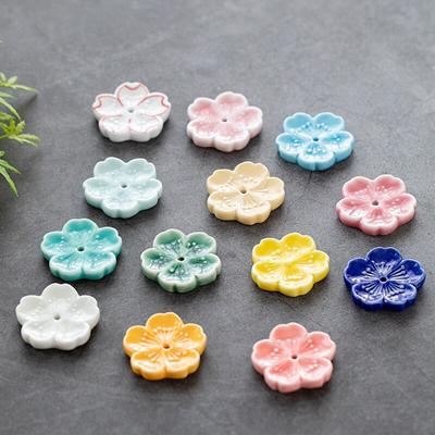 Bruciatore di incenso con fiori di ciliegio Decorazioni per la casa in ceramica Porta bastoncini di incenso Incensiere per aromaterapia Ufficio Casa da tè Ornamento