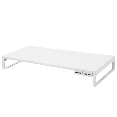 Lihitlab Computer Stand Monitor Stand USB Desktop Stand White Width 59 X Depth X Height 8cm Includes Hub Load Capacity 15kg 25.4 USB3.0 A7334-0
