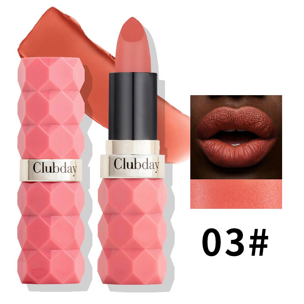 Clubday Diamond Matte Lipstick Foreign Trade Non-fading Non-stick Velvet Matte Color Lipstick