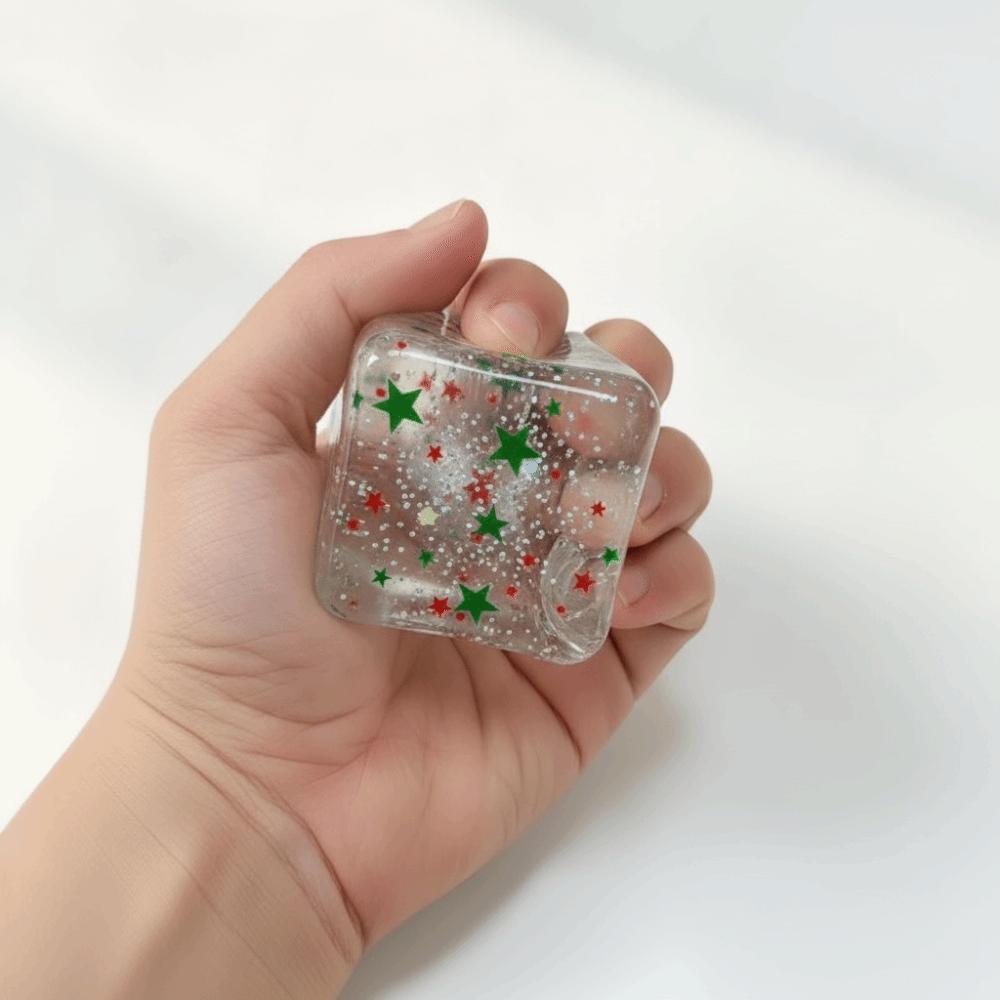 with Sequins Christmas Maltose Stress Relief Ice Cubes Ice Blocks Fidget Squeeze Toy Adults