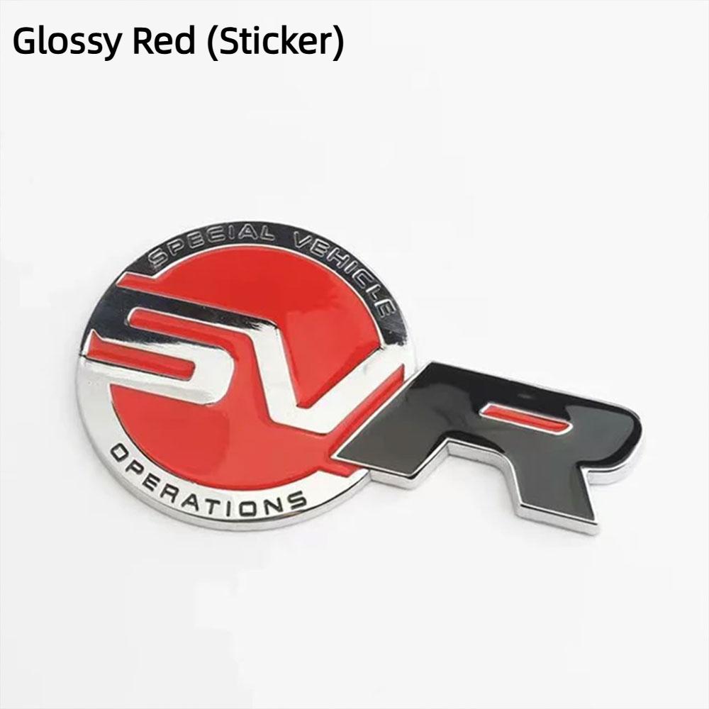 3D kovové logo SVR emblém zadní části kufru auta, samolepka na přední masku chladiče pro Range Rover Discovery, Defender, EVOQUE, příslušenství