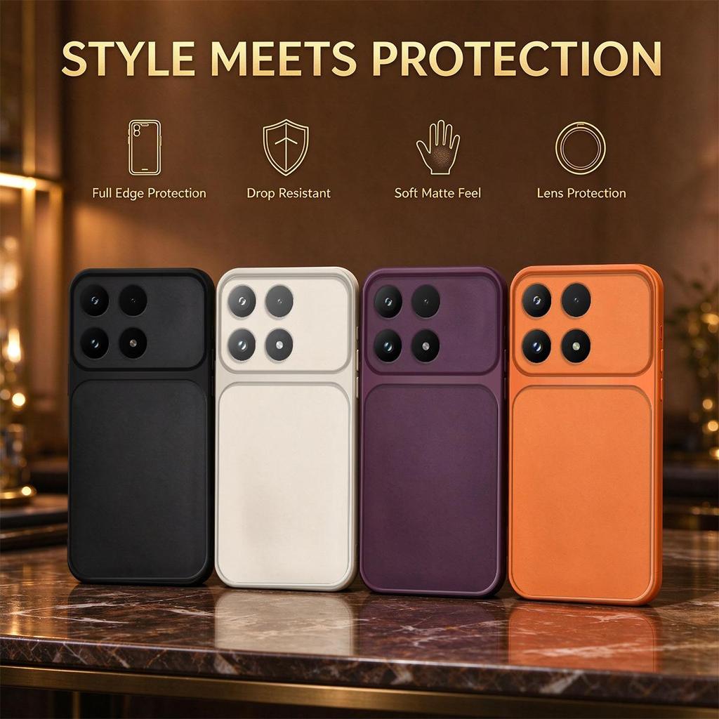 Slim Fit Flexible TPU case for Xiaomi 17 Matte Big Window Lens Cover
