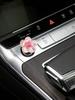 Harzblumen-Auto-Startknopf-Abdeckung mit doppelseitigem Klebeband, Niedliche Innendekoration für Frauen