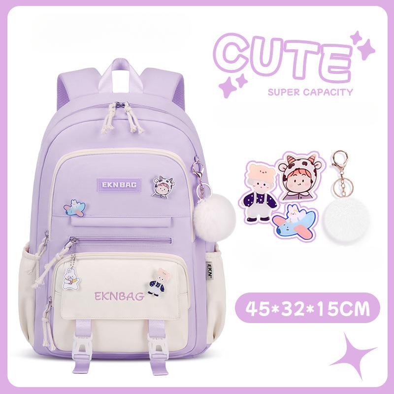 School Backpack for Girls Primary School Grade 3-6 Students Bookbag Children Kawaii Backpacks for 8-12 Years Girl Back Pack