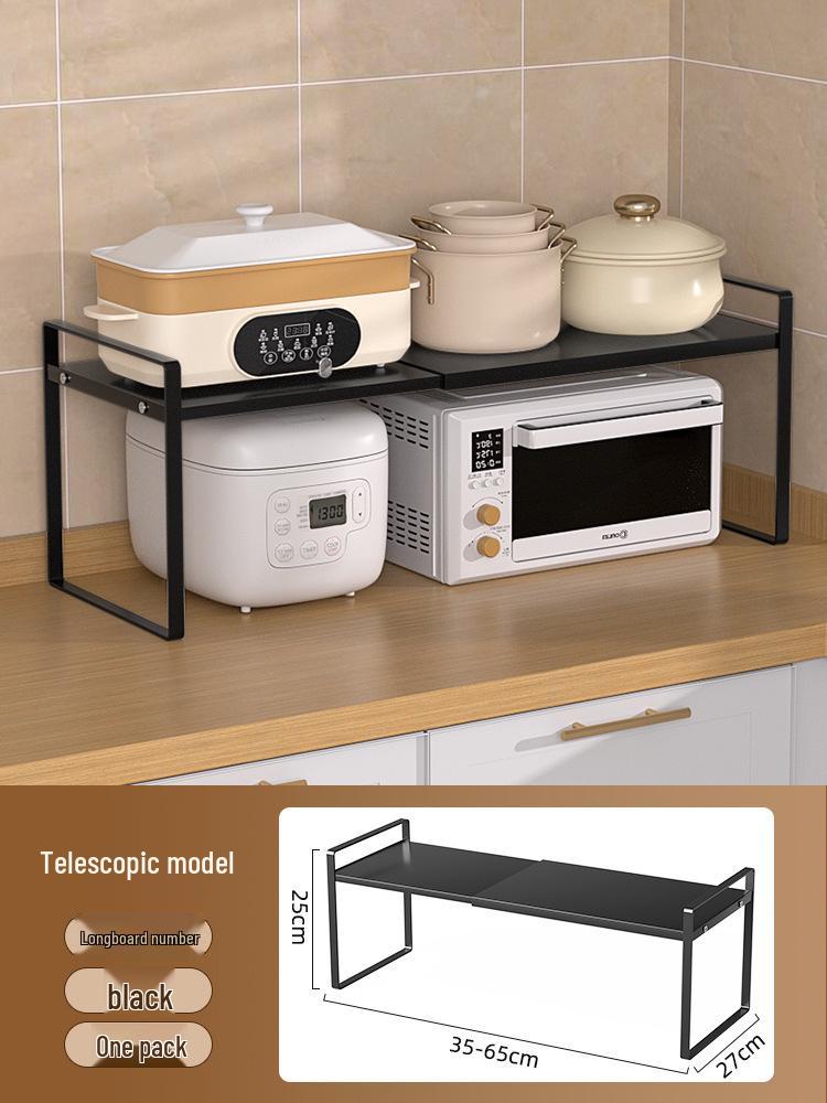 Retractable Kitchen Countertop Spice & Dish Storage Rack