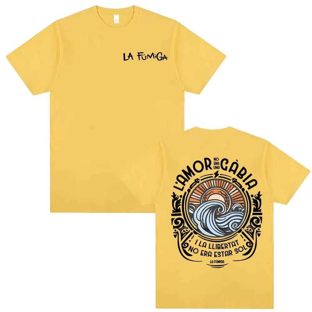 2026 Band La Fumiga Llibertat Album Tour Graphic Tshirt Unisex Fashion Hip Hop Oversized Casual Retro Short Sleeve Tees Unisex
