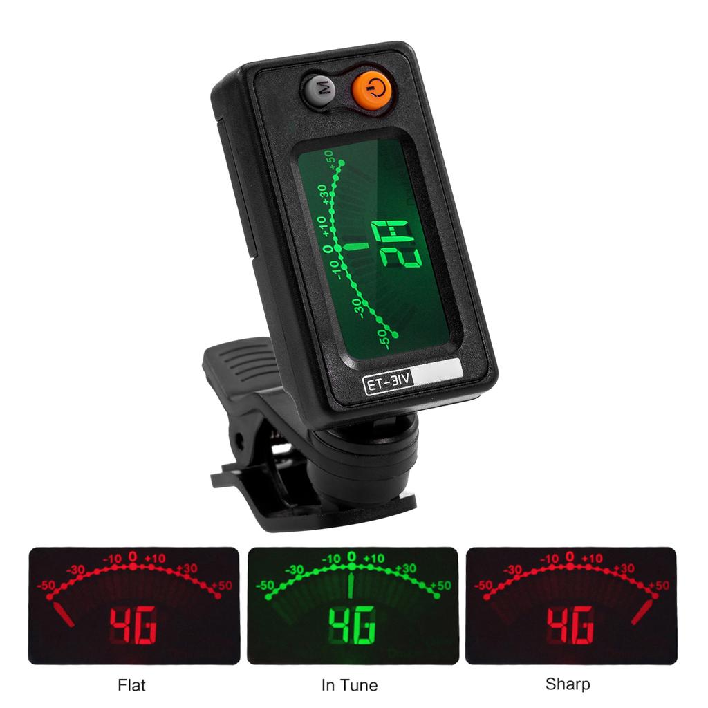 Multi Function Clip On Tuner Automatic Tuning Mode for Violin Viola Cello Double Bass Chromatic with LCD Display