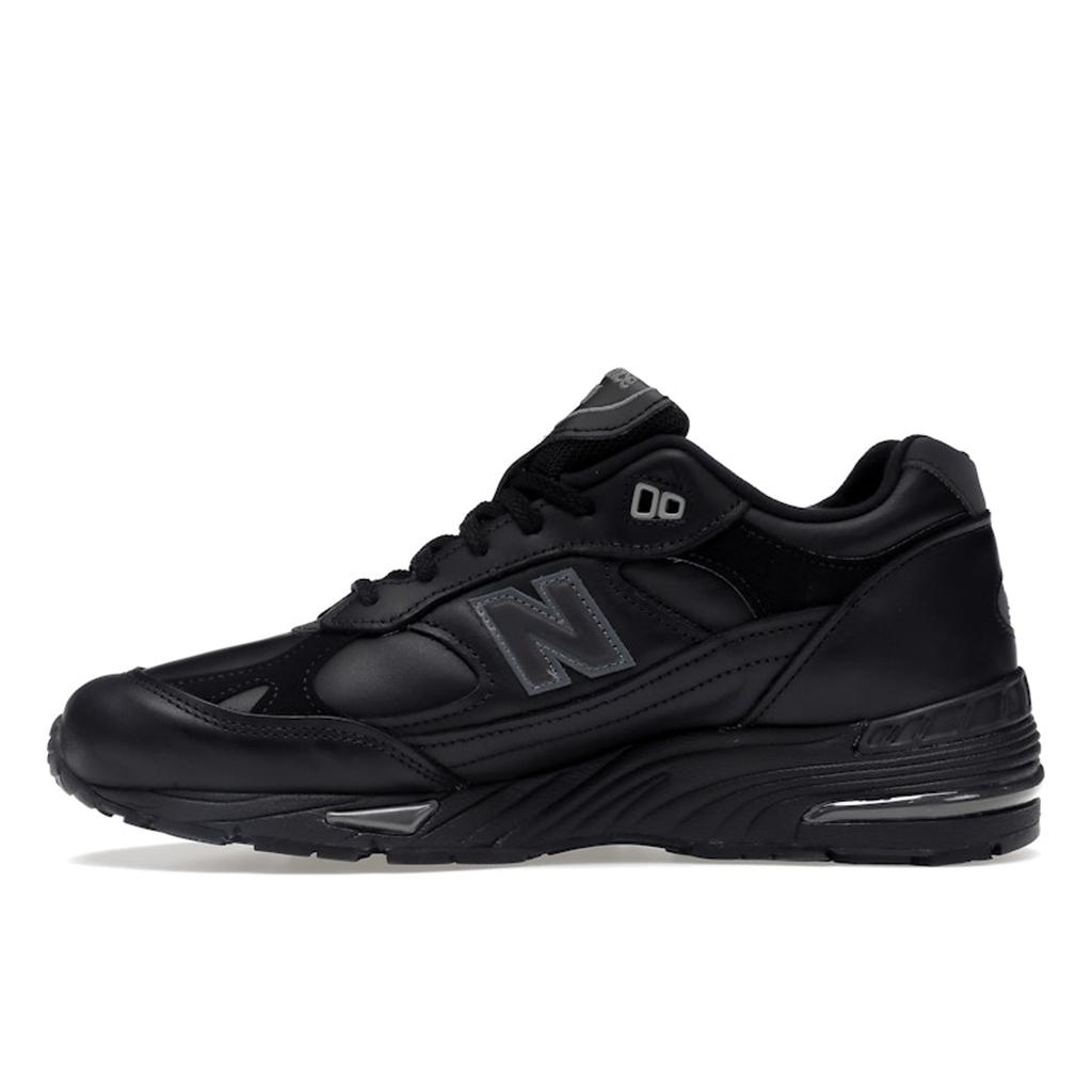 New Balance 991 MiUK Leather Black Grey Men Sneakers M991TK