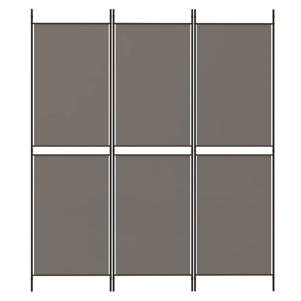 Vidaxl Parawan 3-Panelowy, Antracytowy, 150X220 Cm, Tkanina