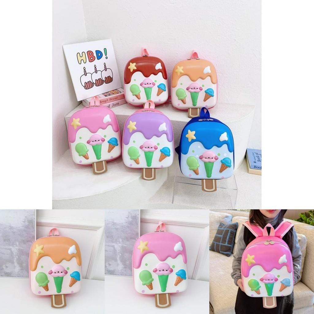 Childrens Cartoon Ice Cream Backpack With Oxford Fabric For Preschool Kids