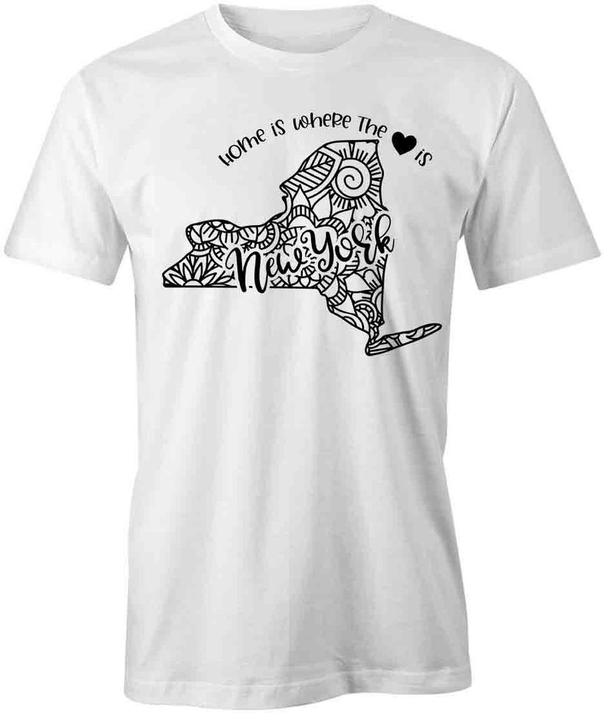 STATE MANDALA NEW YORK TShirt Tee Short-Sleeved Cotton CLOTHING HEART S1WSA796