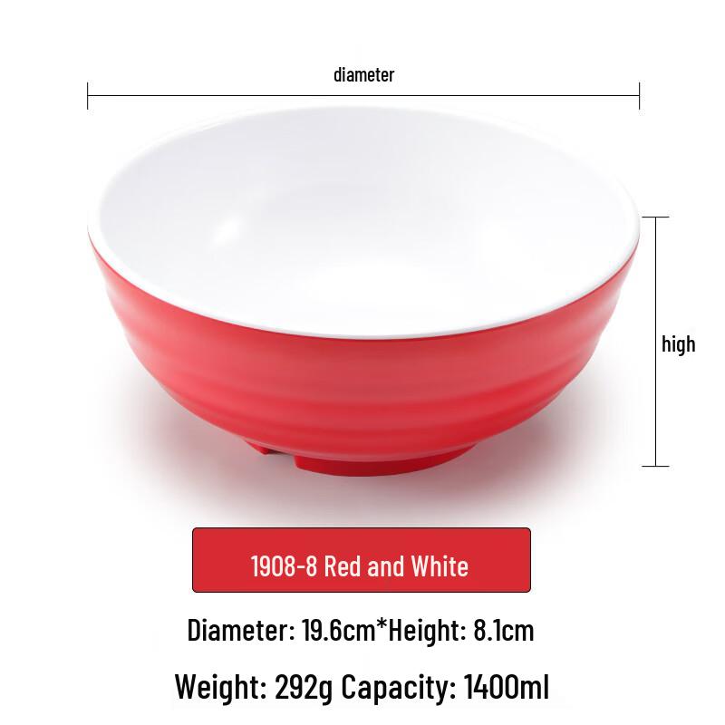 Commercial Melamine Soup Noodle Bowl
