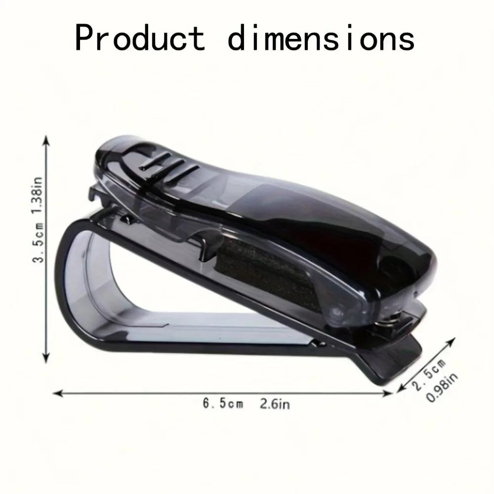 Multifunctional Eye Glasses Clip Sunshade Eyeglass Frame ABS Material with ID Card Slot Essential Automotive Interior Accessory