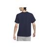 Nike Solid Color Casual Pullover Knit Crew Neck Short Sleeve T-Shirt Men Tops Navy-Blue FN2646-451