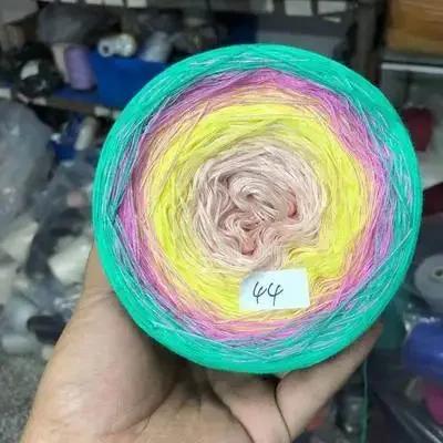 300g/pcs Colorful Pure Cotton Cake Gradient Cotton Rainbow DIY Scarf Shawl Skirt Wool Yarn Crochet