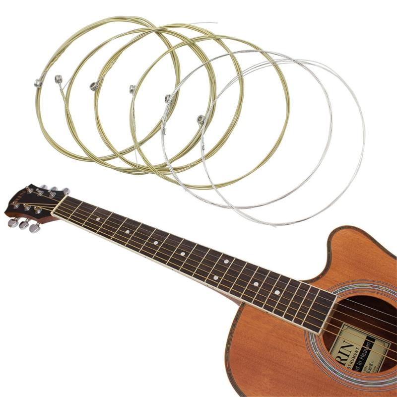 Set of 6 Guitars String Replacements Acoustic Guitar Strings Part Stainless Steel Acoustic Folk Electric Guitar Strings