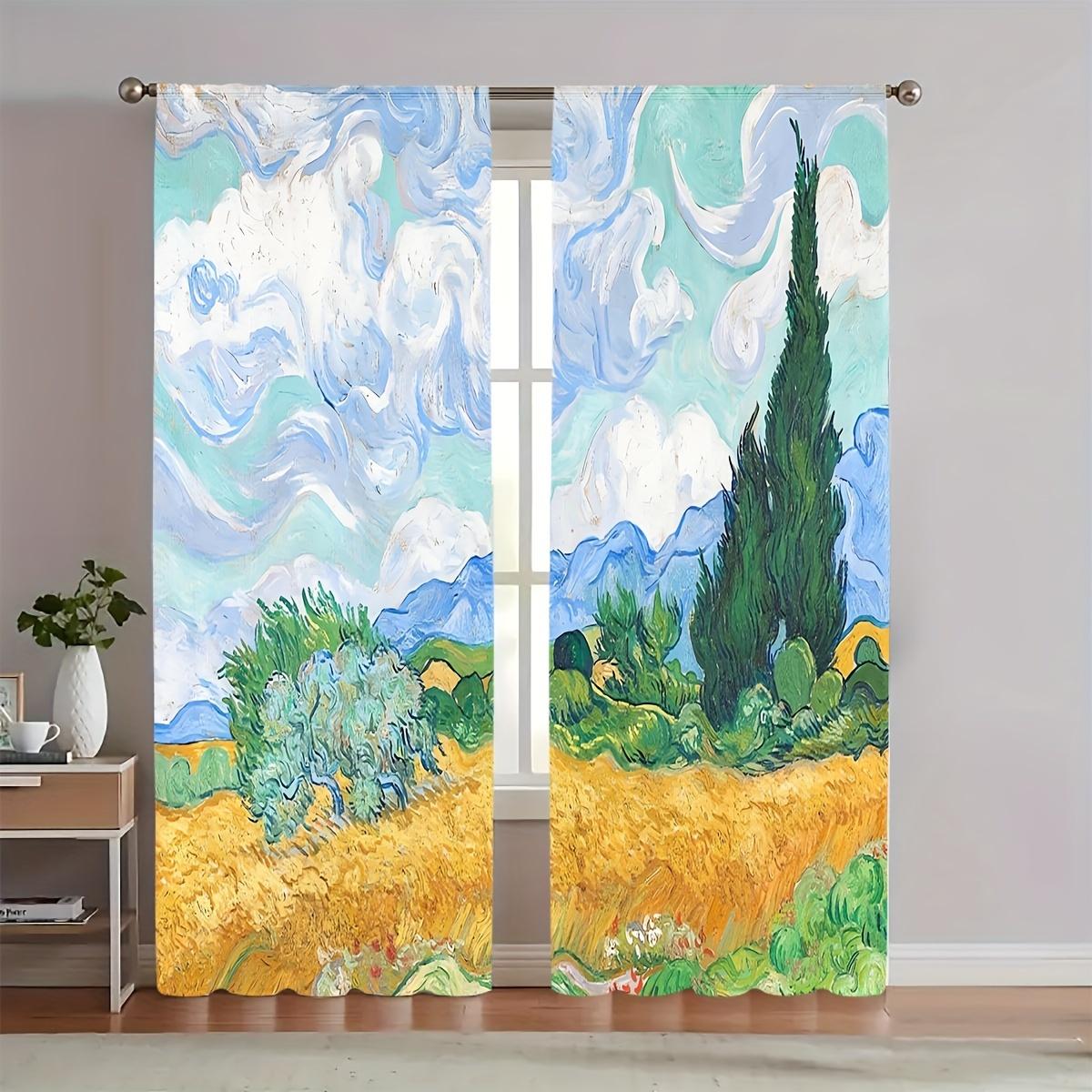 

Alphabet Printed Door Curtain Window Curtain Bedroom Living Room 41.3in x 90.5in Curtain Heat Noise Reduction 100*130 Grommet Top 1pcs