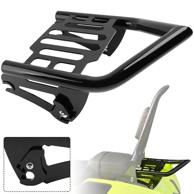 

Motorcycle Support Rear Backrest Sissy Bar Luggage Rack For Harley Touring Street Glide Road King Road Electra Glide 2009-2024 чёрный
