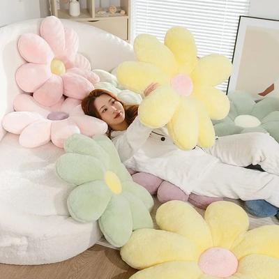 60CM 8-petal Chrysanthemum Pillow Bed Head Flower Petal Shaped Cushion Chair Sofa Cushion Cute Pillow Floor Cushion