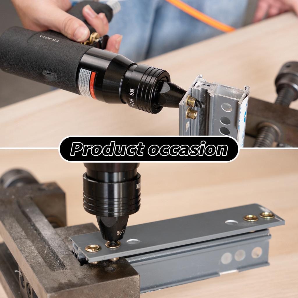 Portable Self-Lock Pneumatic Rivet Nut Guns Insert Thread Pull Setter Riveters Household Repair Power Tool