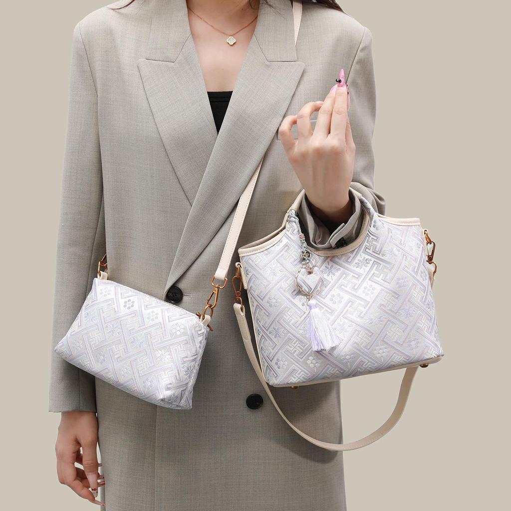 2026 Guangxi Zhuang Brocade Women's Heritage Bag: Versatile Handheld, Shoulder, and Crossbody
