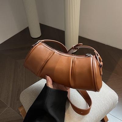 Sac à bandoulière rétro pour femme, nouvelle collection, couleur unie, plissé, texturé, sacs à main, mode automne-hiver, polyvalent, simple, sacs à bandoulière