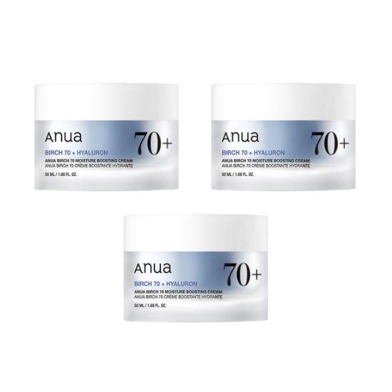 

Anua Birch 70 Moisture Boosting Cream Deep Hydration Soothing Cream Set 50ml x 3