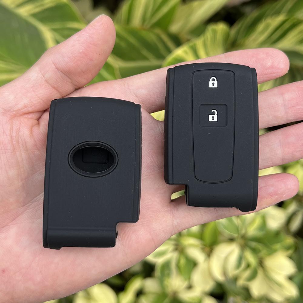 Silicone Car Key Fob Cover Case Shell Set For Toyota Corolla Verso 2004 2006 2007 Prius Gen 20 2005 2008 Remote Key Accessories