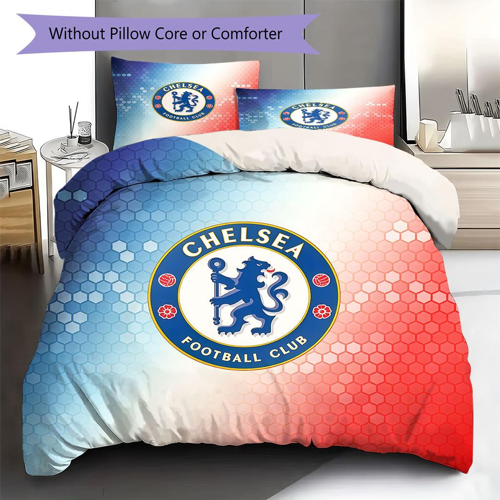 Chelsea F Pattern Bedding,Quilt Set Quilt Cover Pillowcase Home Birthday Gift(1 * Duvet Cover + 2 * Pillowcase, Without Core)