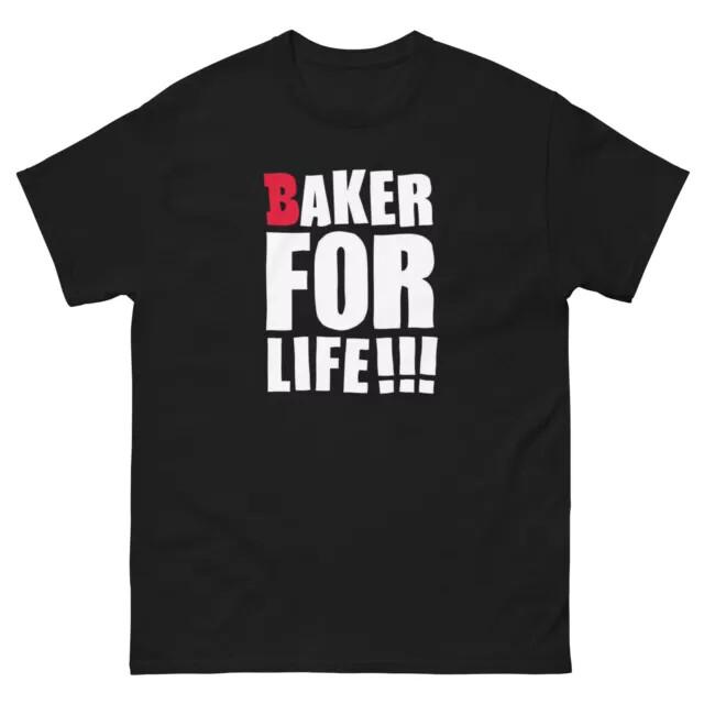 

Baker For Life скейтбордист ретро винтаж 90-х дизайн футболки для скейтбординга Унисекс футболка XXXL