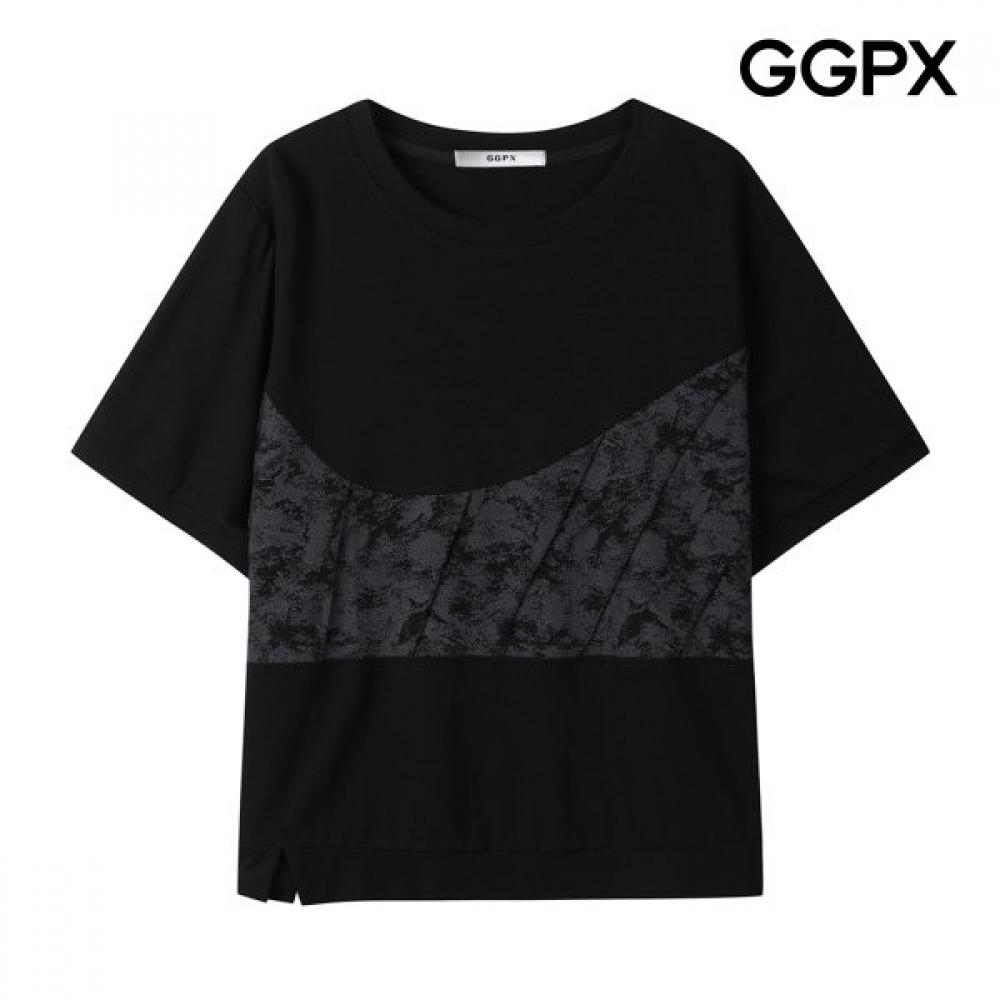 Ggpx New York Pin Tuck Graphic SliT T shirT gq4Ts058f blacks/F