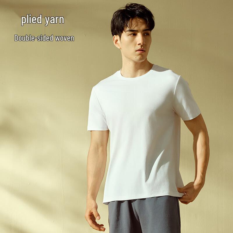 Yiershuang Men's Premium 120-Count Cotton Crew Neck T-Shirt