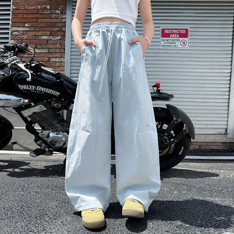Girls' Quick-Dry Embroidered Wide-Leg Summer Pants