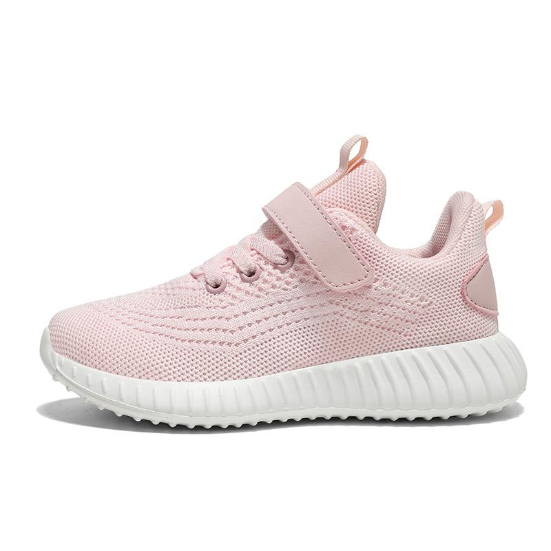 Children's Sneakers Spring and Summer Mesh Breathable Boys Shoes Elementary School Students Velcro Small White Shoes Children's Shoes Female