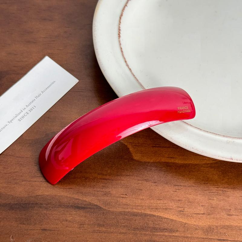 Retro New Colorful Acetate Hairpin One-word Spring Clips for Women Temperament Barrettes Lady Fashion Versatile Hair Accessories